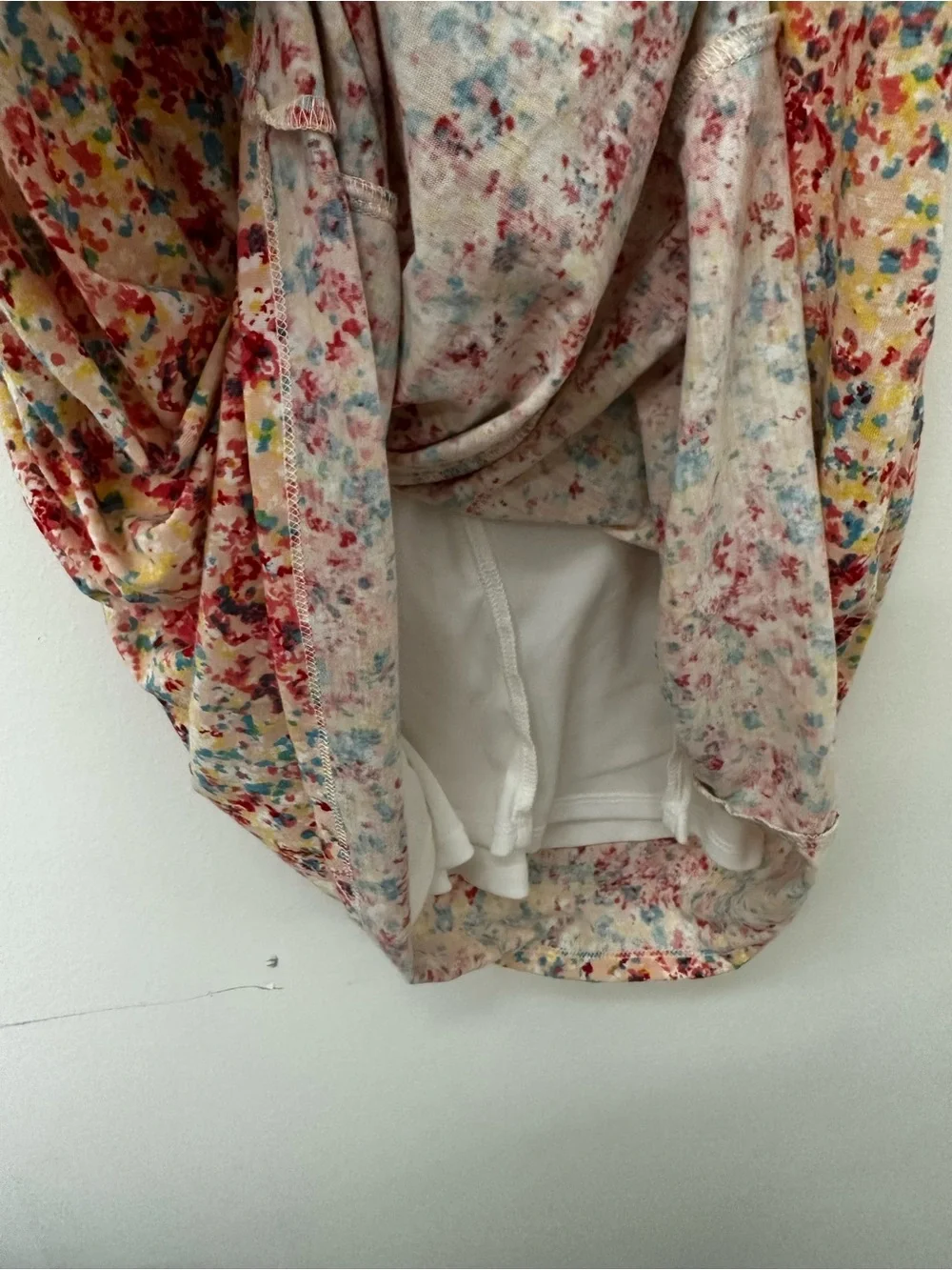 Isobella & Chloe Floral Ruffle Sleeve Dress in Yellow, Red & Blue